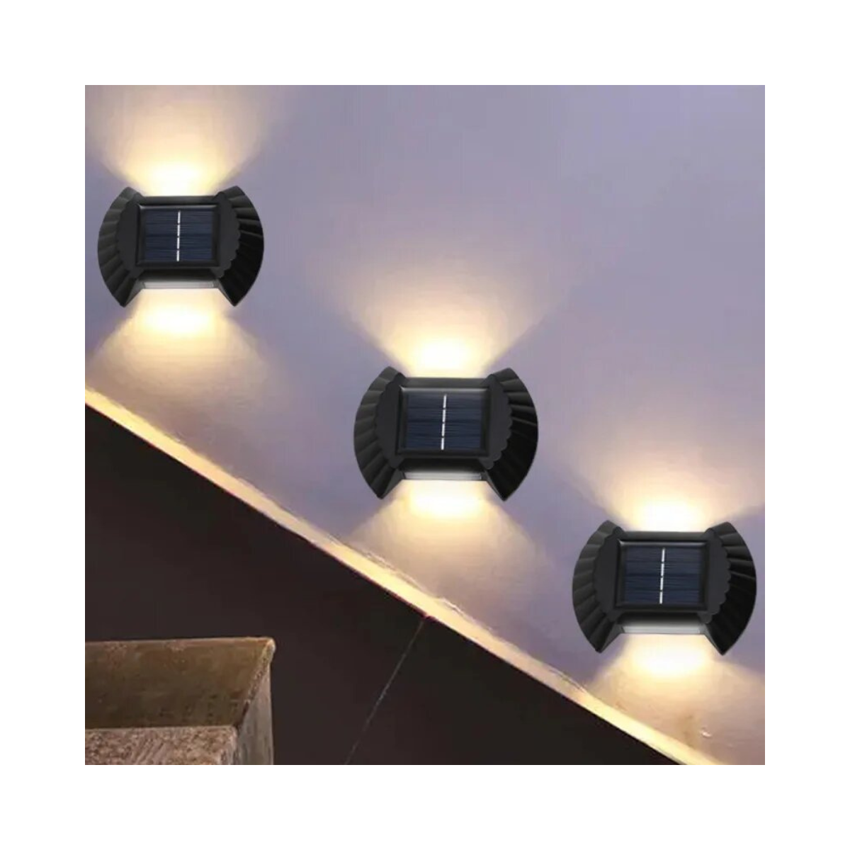 4 Lámpara Solar LED para Pared Exterior