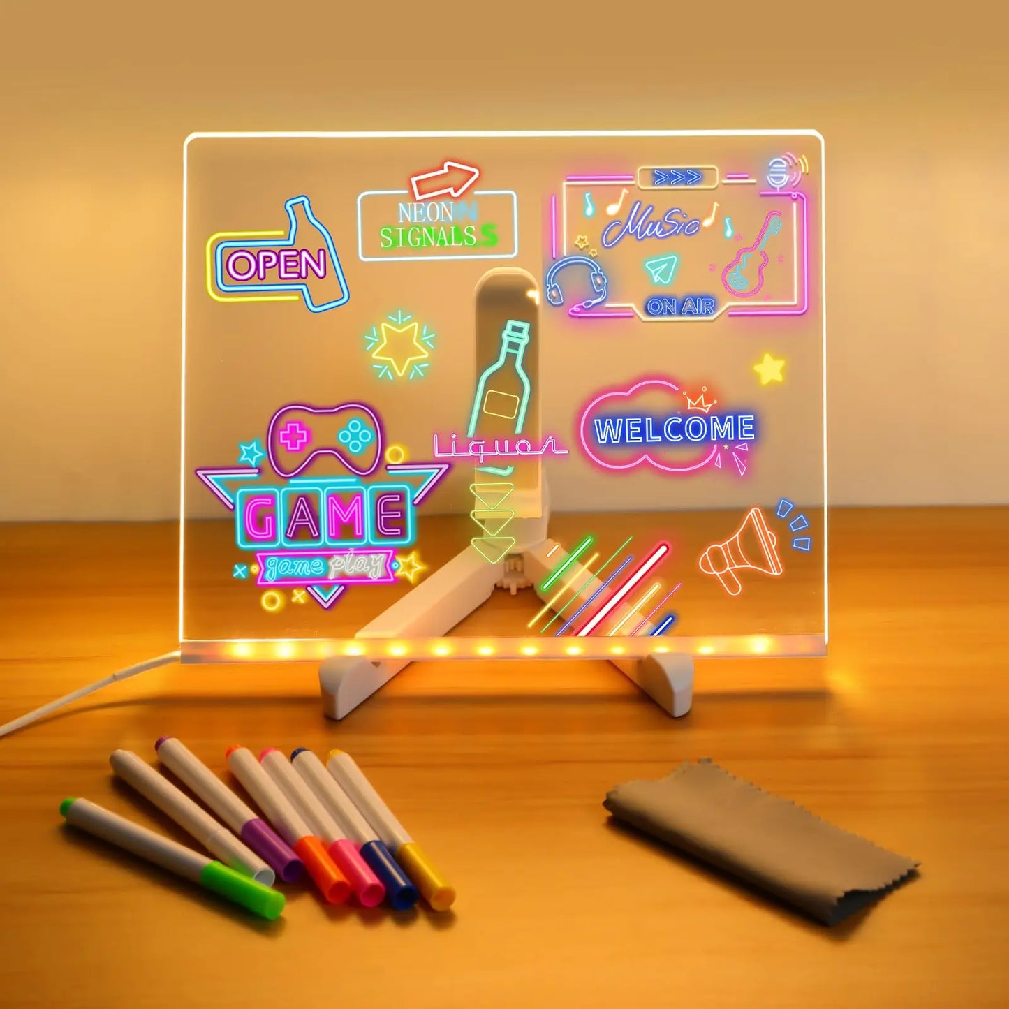 Pizarra LED Luminosa para Mensajes y Dibujos