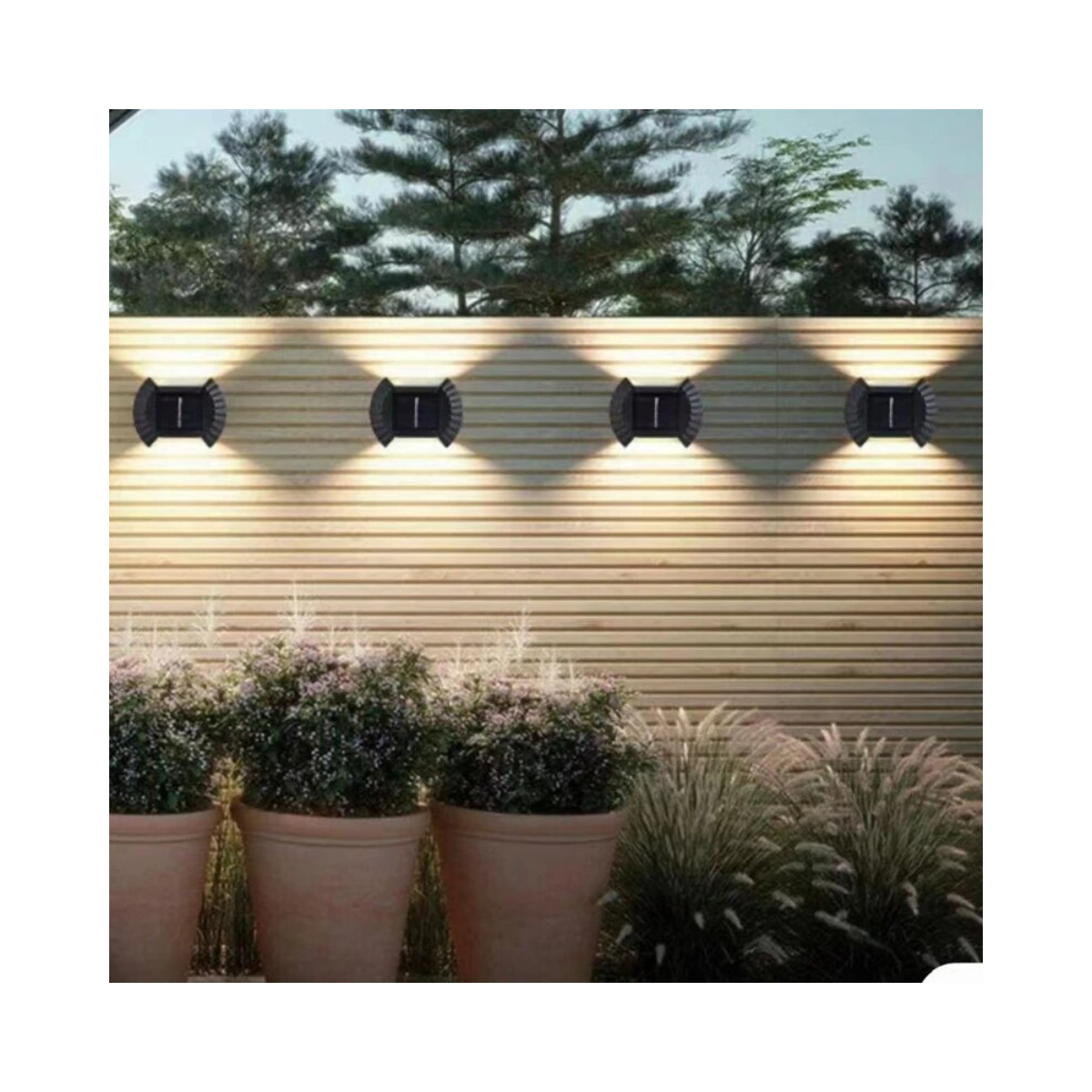 4 Lámpara Solar LED para Pared Exterior