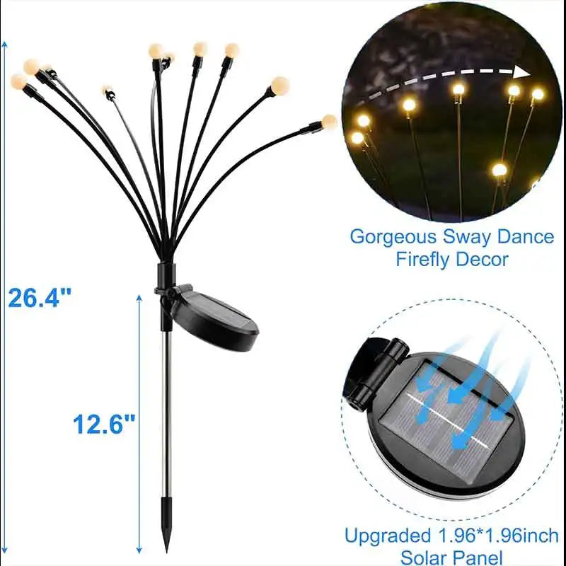 Luces Solares Decorativas Tipo Luciérnaga