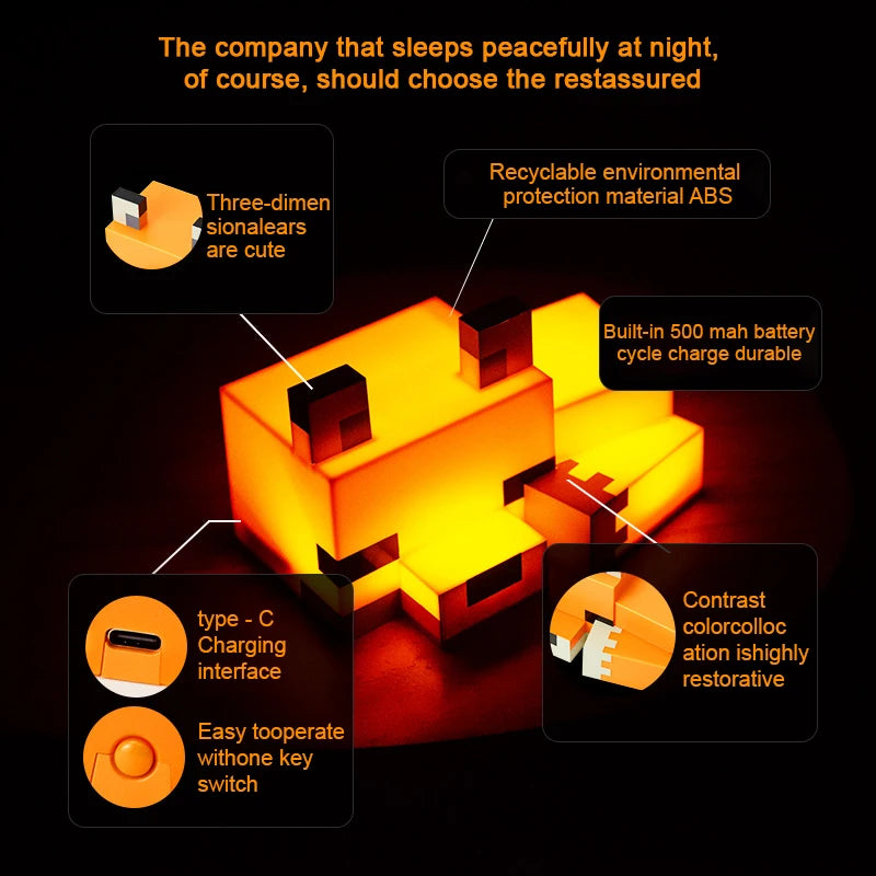 Lámpara Decorativa Baby Fox LED Recargable