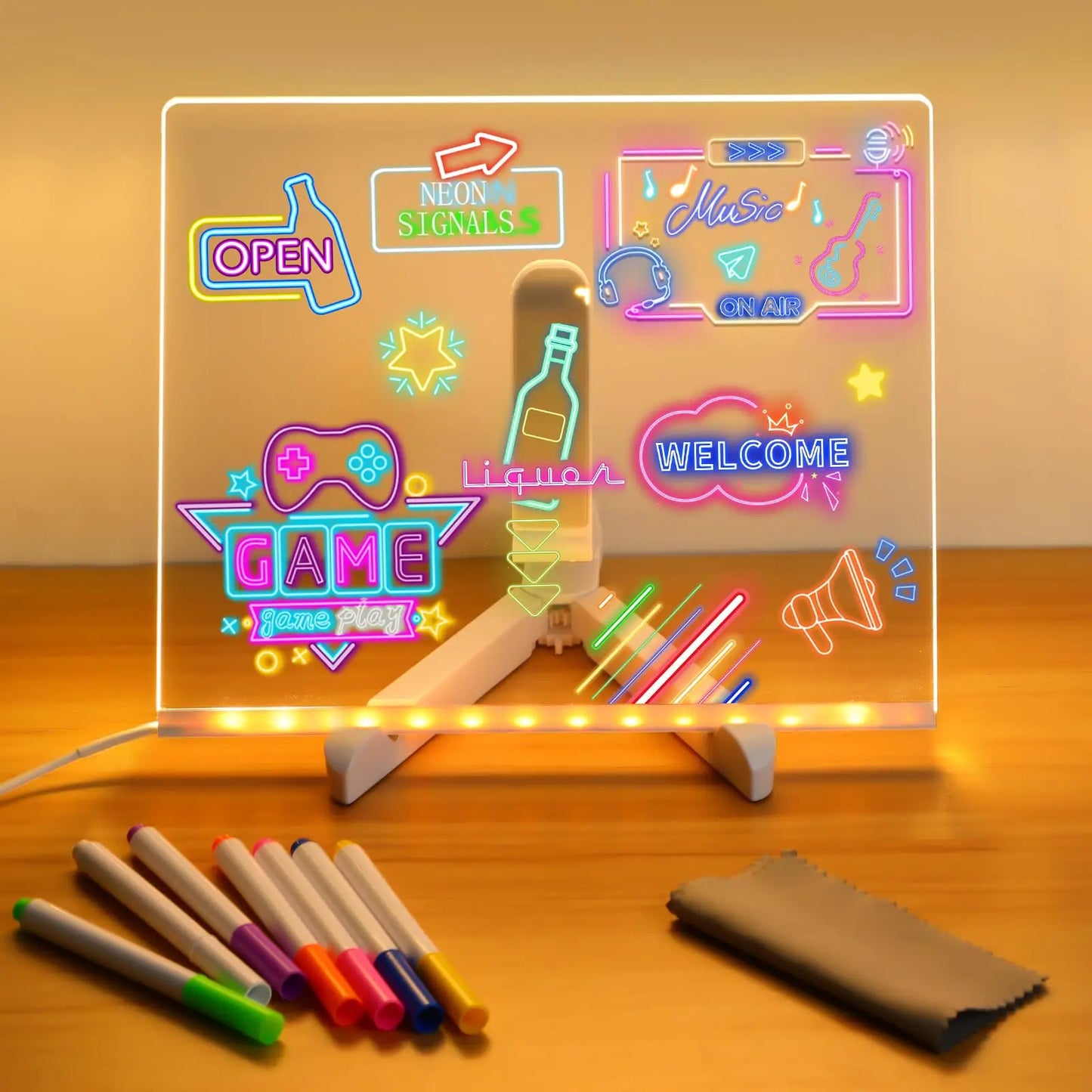 Pizarra LED Luminosa para Mensajes y Dibujos