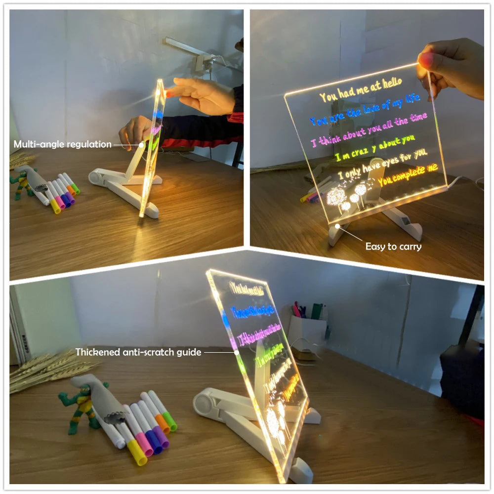 Pizarra LED Luminosa para Mensajes y Dibujos