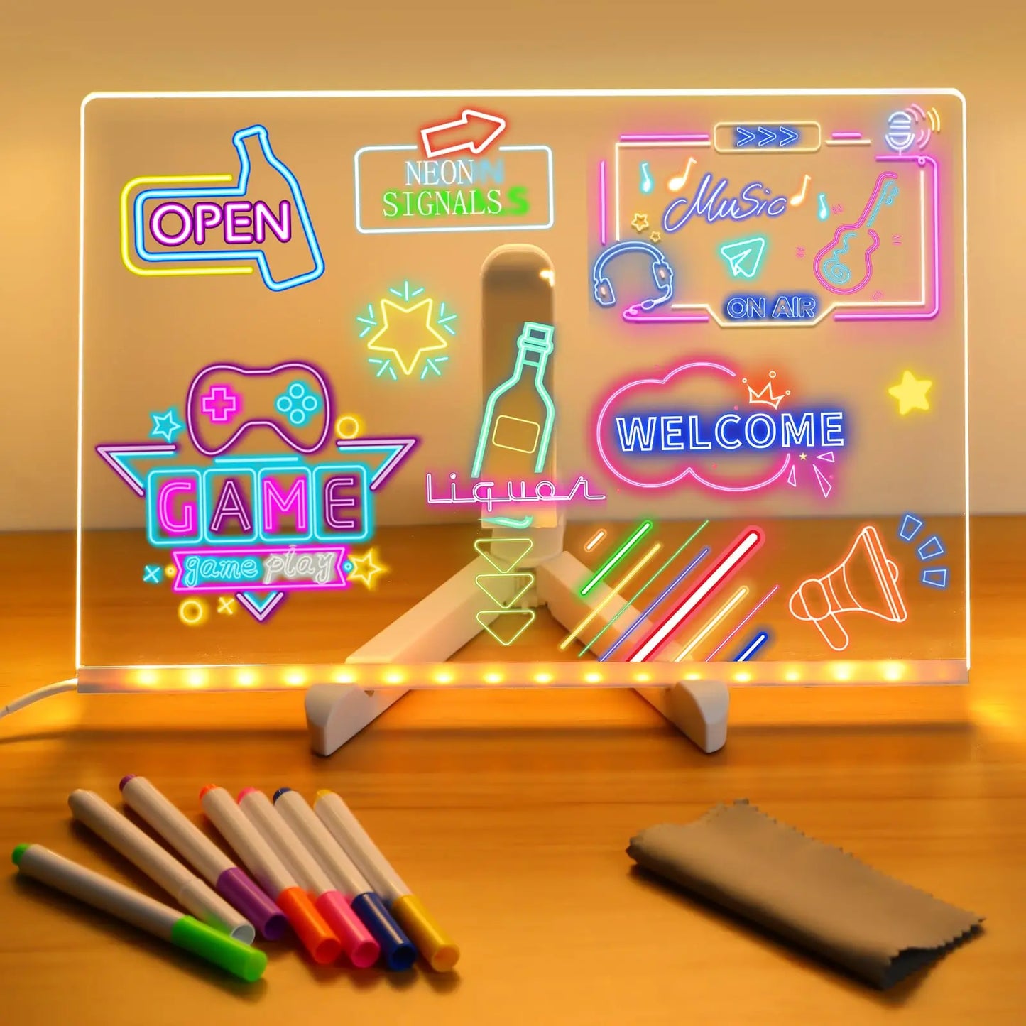 Pizarra LED Luminosa para Mensajes y Dibujos