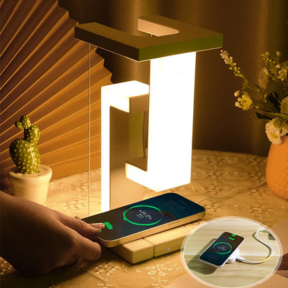 Lámpara Flotante LED con Cargador Inalámbrico 10W