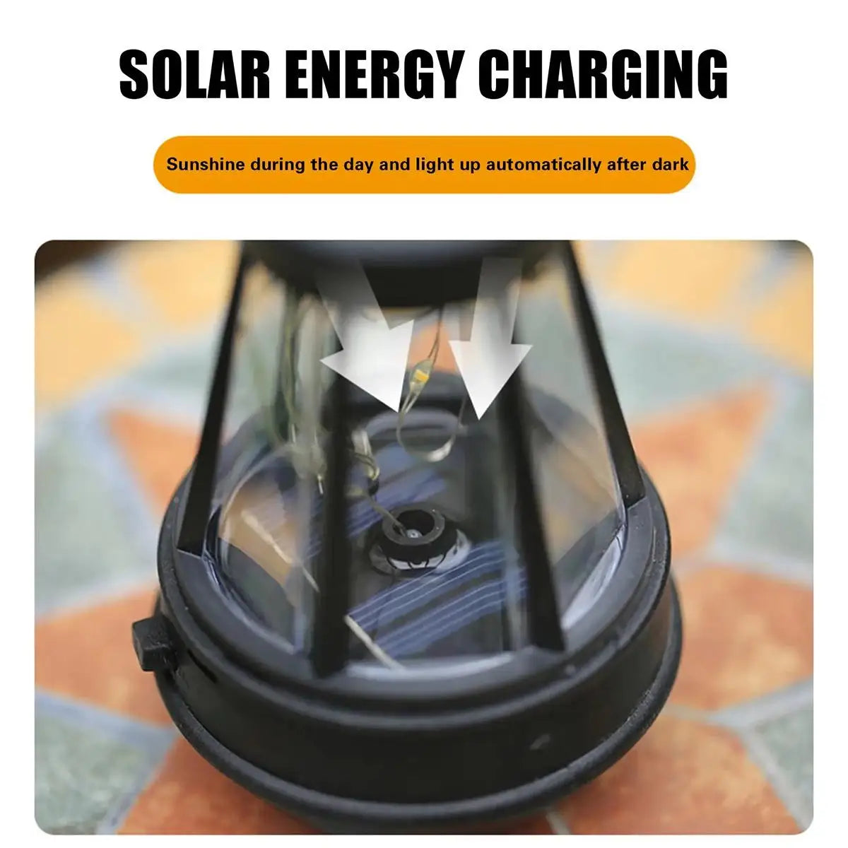 Farol Solar Vintage para Jardín y Terraza