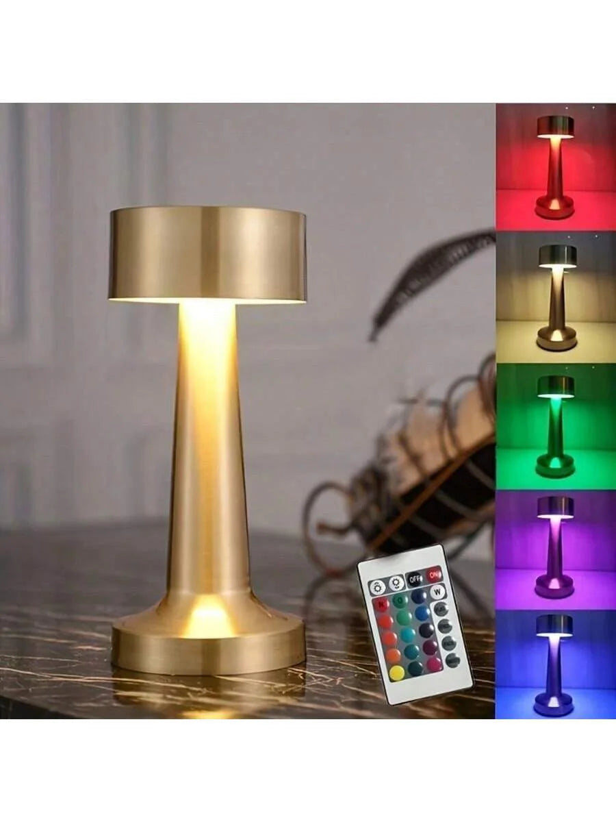 Lámpara LED Dorada Aura RGB – 16 Colores