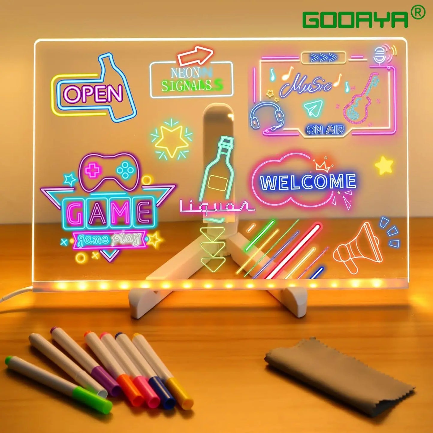 Pizarra LED Luminosa para Mensajes y Dibujos