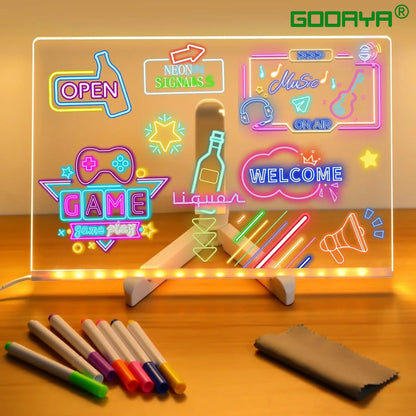 Pizarra LED Luminosa para Mensajes y Dibujos