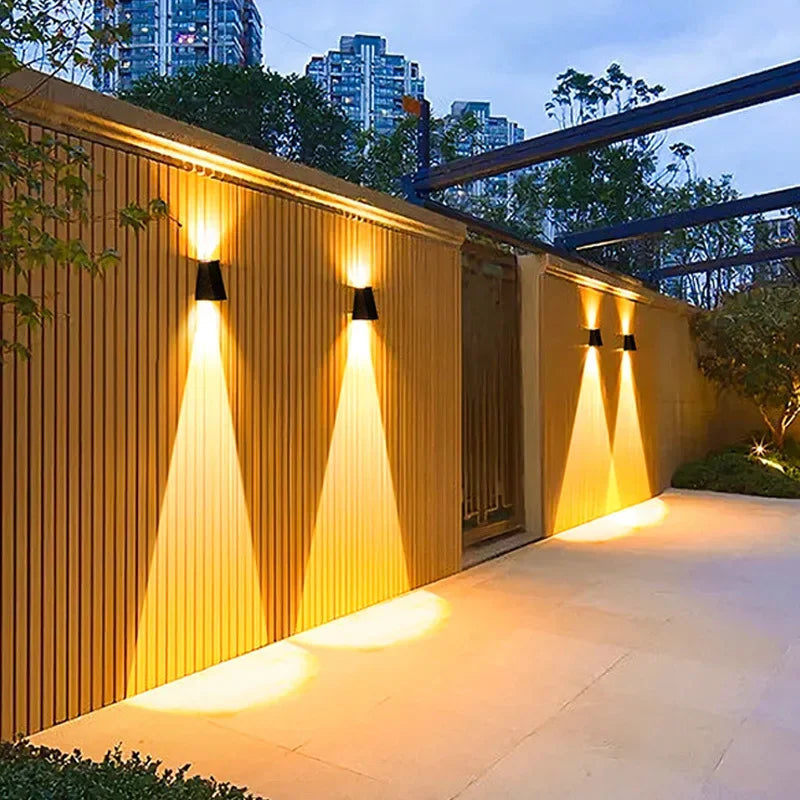 Aplique Solar LED Bidireccional para Exterior